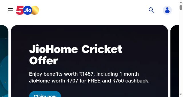 Screenshot of jio.com