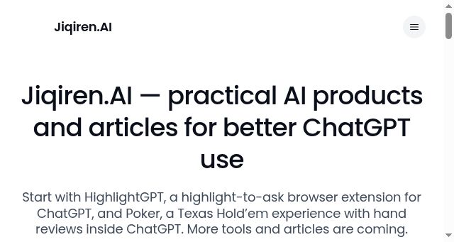 Screenshot of jiqiren.ai