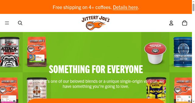 Screenshot of jitteryjoes.com