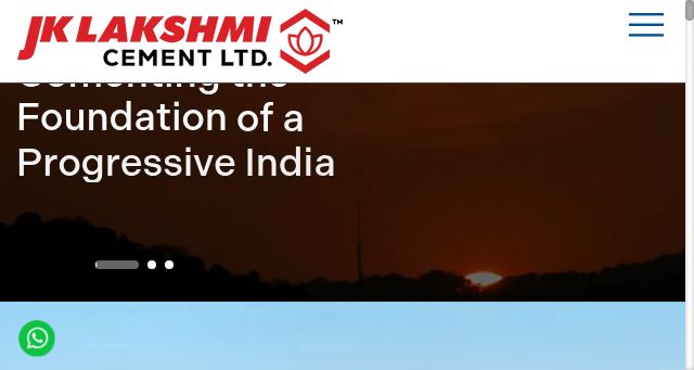 Screenshot of jklakshmicement.com
