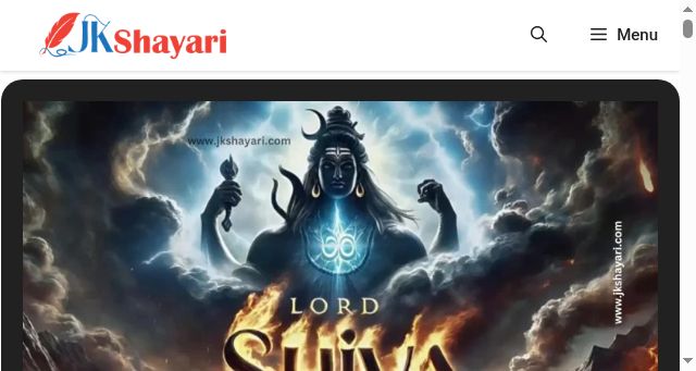 Screenshot of jkshayari.com