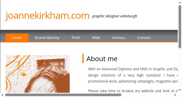 Screenshot of joannekirkham.com