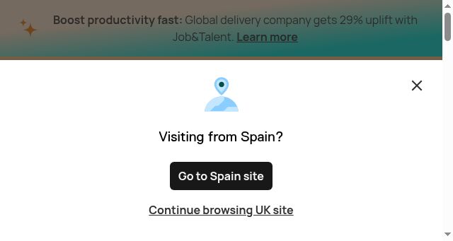 Screenshot of jobandtalent.co.uk