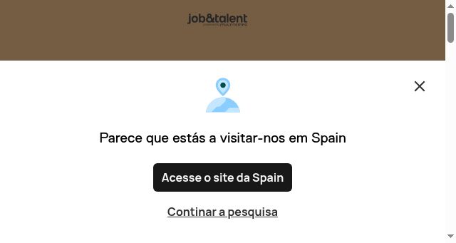 Screenshot of jobandtalent.com.pt