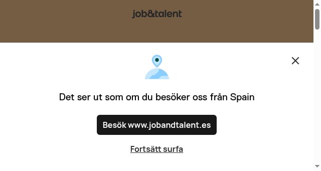 Screenshot of jobandtalent.se