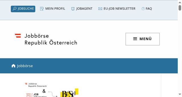 Screenshot of jobboerse.gv.at