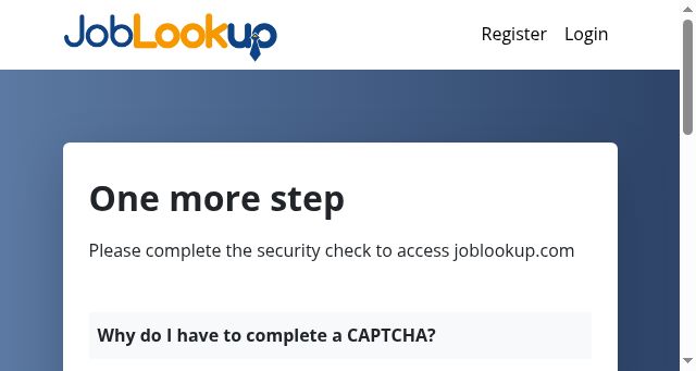 Screenshot of joblookup.com
