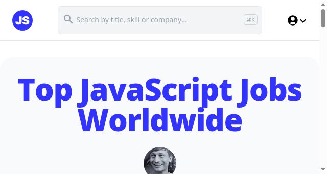 Screenshot of jobsinjs.com