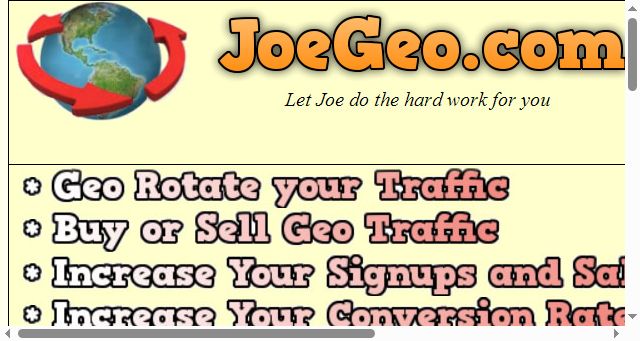 Screenshot of joegeo.com