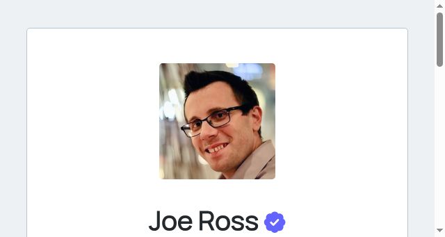 Screenshot of joeross.lol