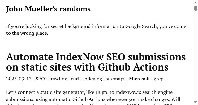 Screenshot of johnmu.com