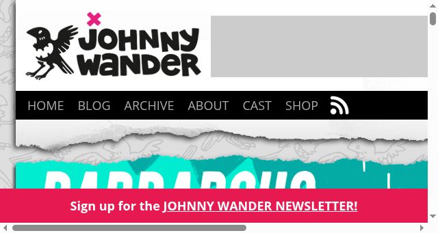 Screenshot of johnnywander.com