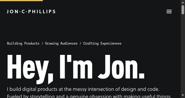 Screenshot of joncphillips.com