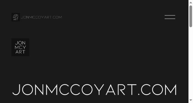 Screenshot of jonmccoyart.com