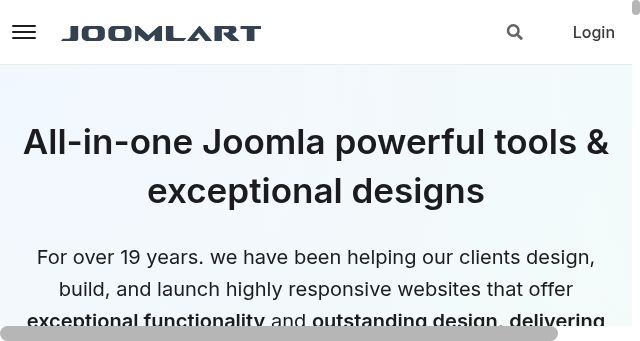 Screenshot of joomlart.com