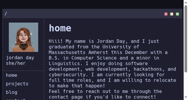 Screenshot of jordane.day