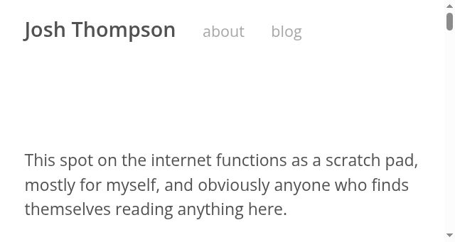 Screenshot of josh.works