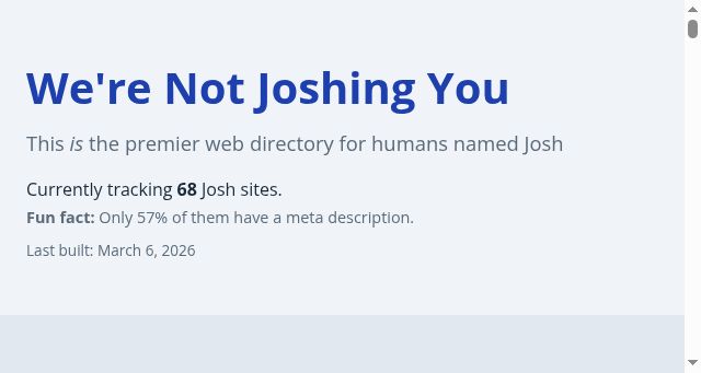 Screenshot of joshing.you