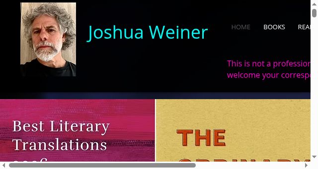 Screenshot of joshuaweiner.com