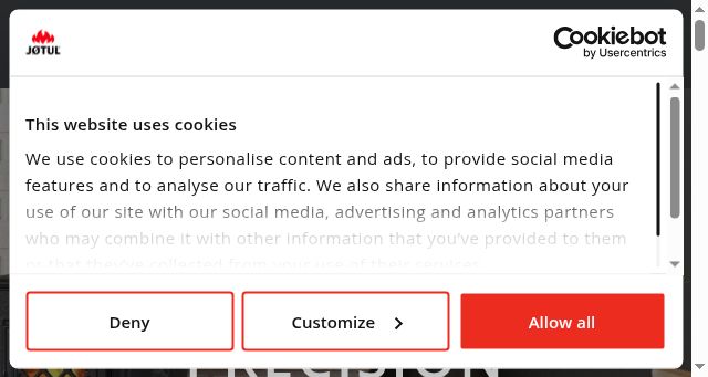 Screenshot of jotul.com