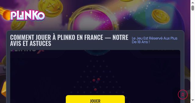 Screenshot of jouer-plinko.fr