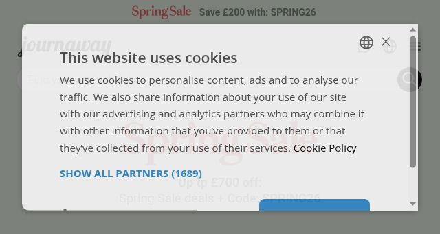 Screenshot of journaway.com