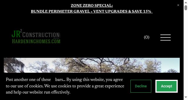 Screenshot of jr2construction.com