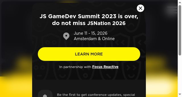 Screenshot of jsgamedev.com
