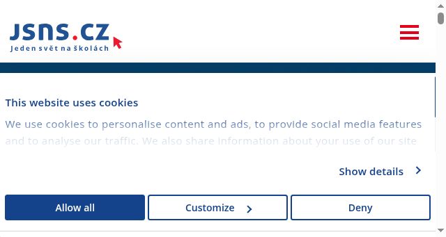 Screenshot of jsns.cz