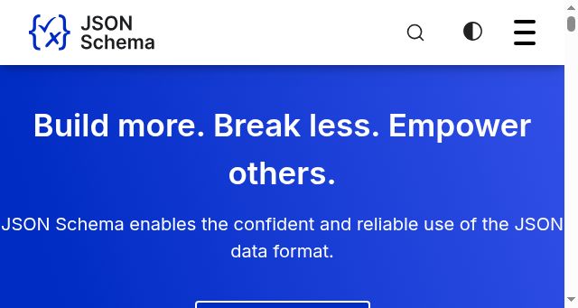 Screenshot of json-schema.org