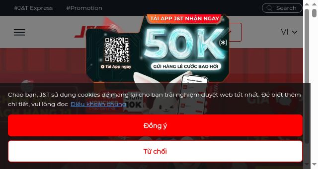 Screenshot of jtexpress.vn