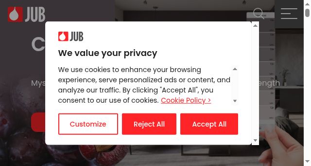 Screenshot of jub.eu