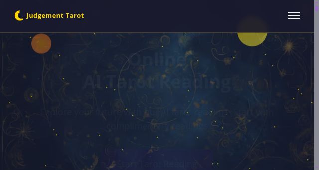 Screenshot of judgementtarot.com