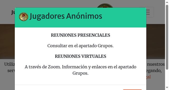 Screenshot of jugadoresanonimos.org