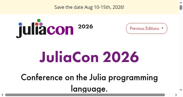 Screenshot of juliacon.org