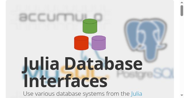 Screenshot of juliadatabases.org