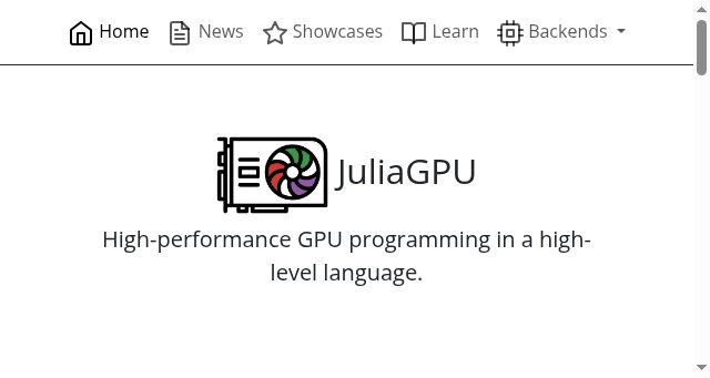 Screenshot of juliagpu.org