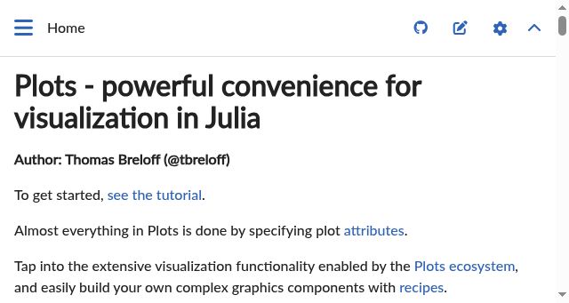 Screenshot of juliaplots.org
