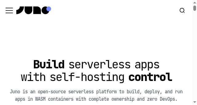 Screenshot of juno.build