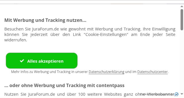 Screenshot of juraforum.de