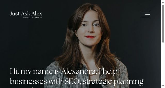 Screenshot of justaskalex.com