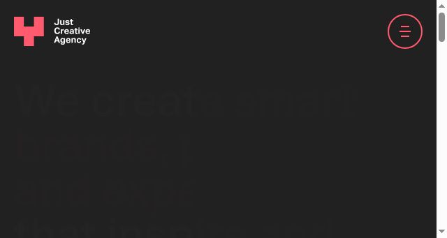 Screenshot of justcreativeagency.com