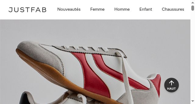 Screenshot of justfab.fr