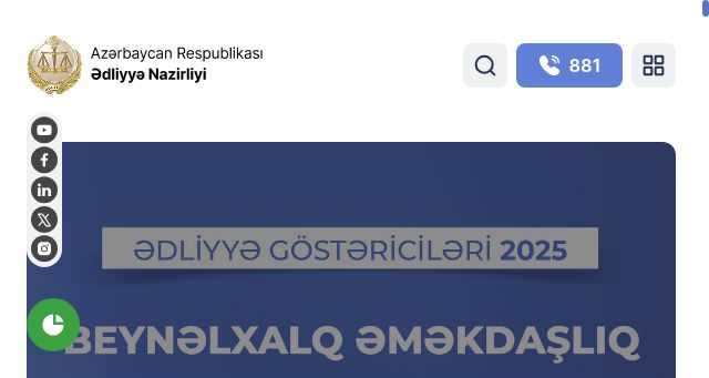 Screenshot of justice.gov.az