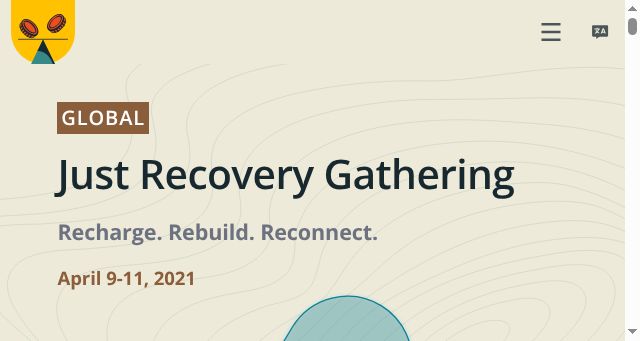 Screenshot of justrecoverygathering.org