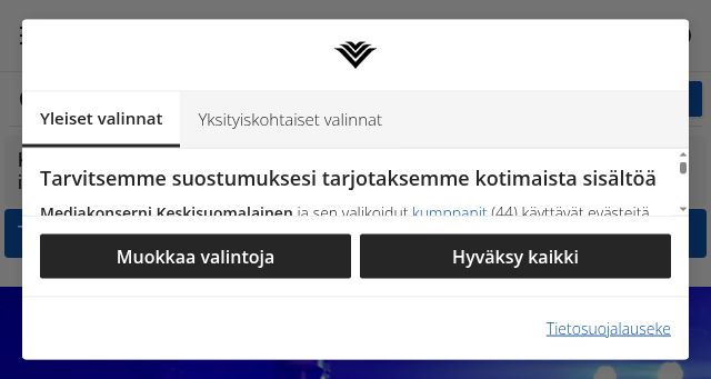 Screenshot of juvanlehti.fi