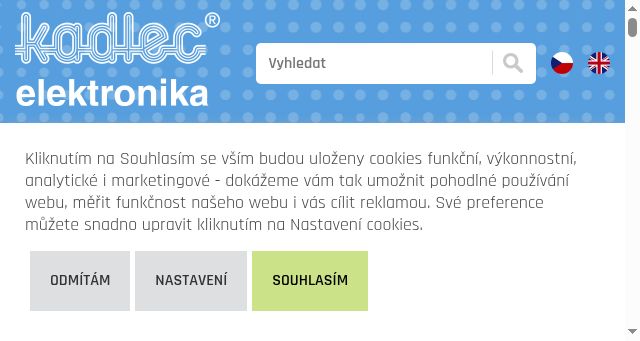 Screenshot of kadlecelektro.cz