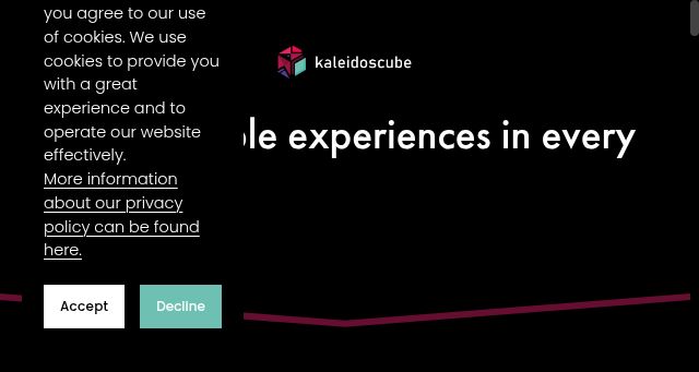 Screenshot of kaleidoscube.com