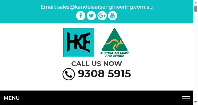 Screenshot of kandelaarsengineering.com.au