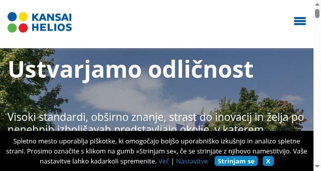Screenshot of kansai-helios.si